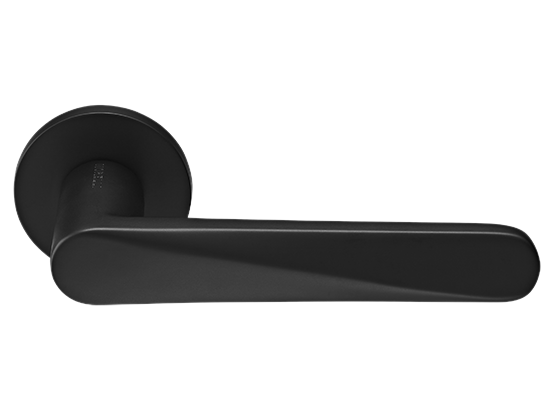 CAYAN - ручка дверная  на круглой розетке 6 мм, MH-58-R6 BL,  цвет - чёрный фото купить Киров