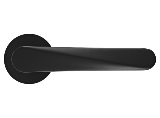 CAYAN - ручка дверная  на круглой розетке 6 мм, MH-58-R6 BL,  цвет - чёрный фото купить в Кирове